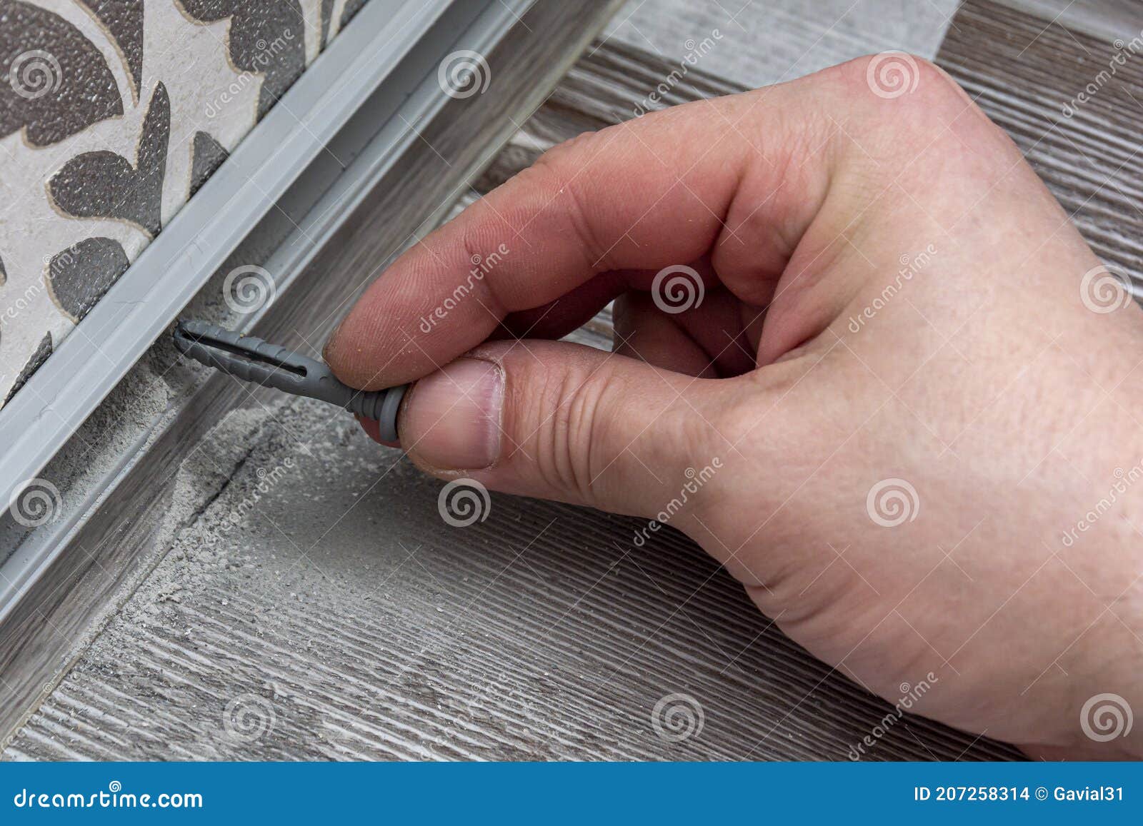 Construction Work, Plinth Installation, Floor Repair. Installing a