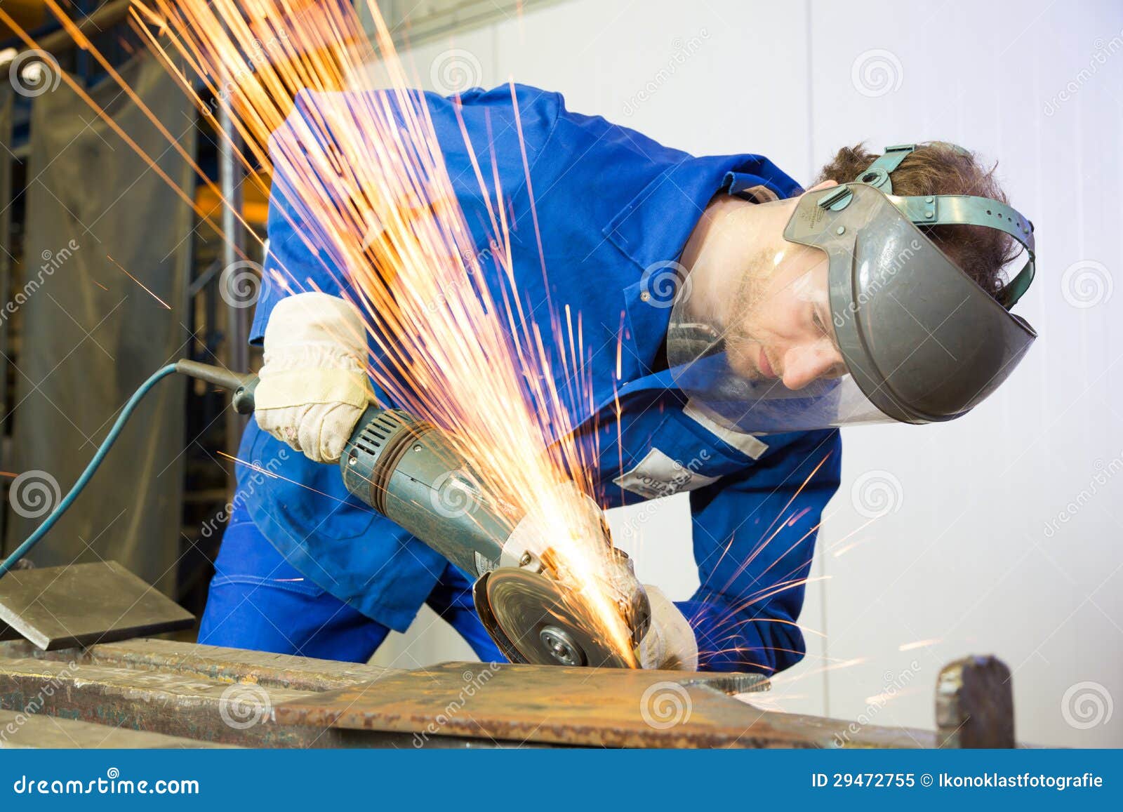 Construction Worker With Angle Grinder Royalty Free Stock Photo Image 29472755