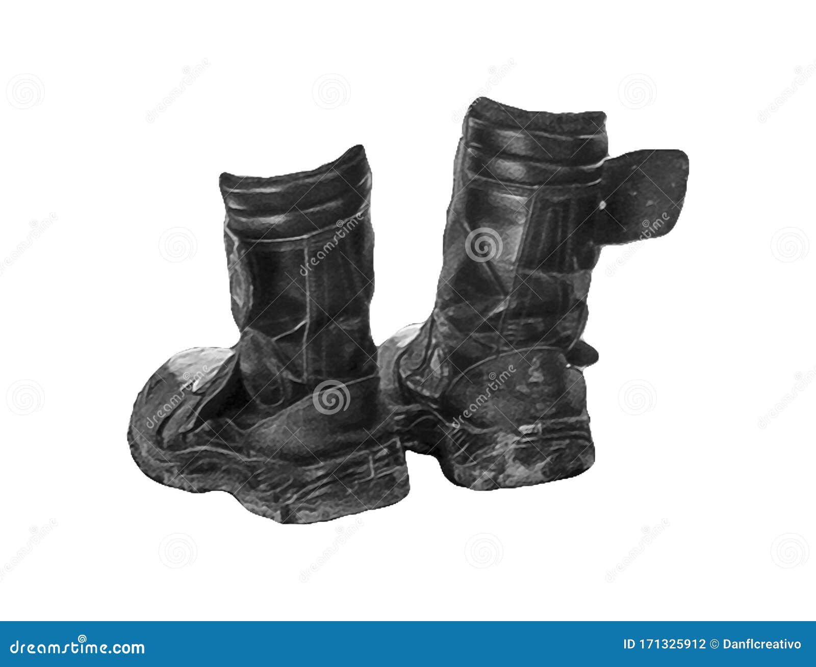 Construction Worker Boots Isolated Photo Stock Photo Image of pair
