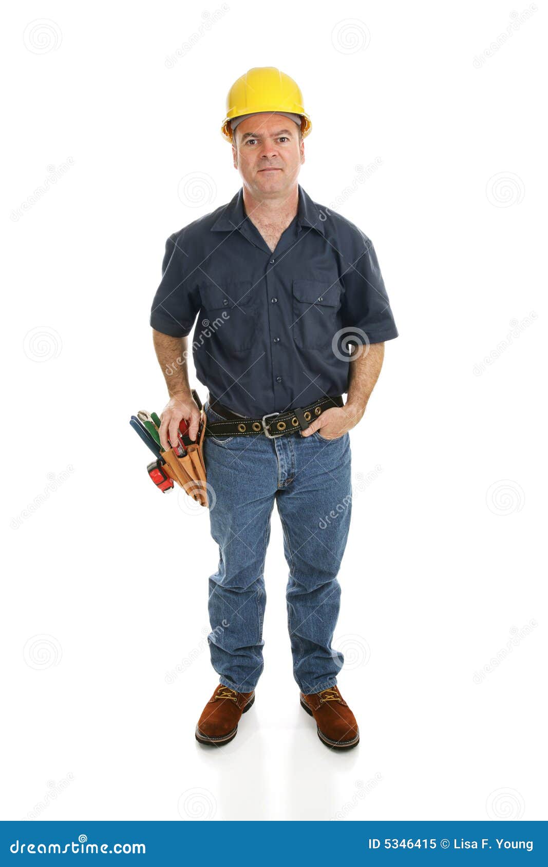 Construction Worker Full Body Stock Image Image of plumber, industry