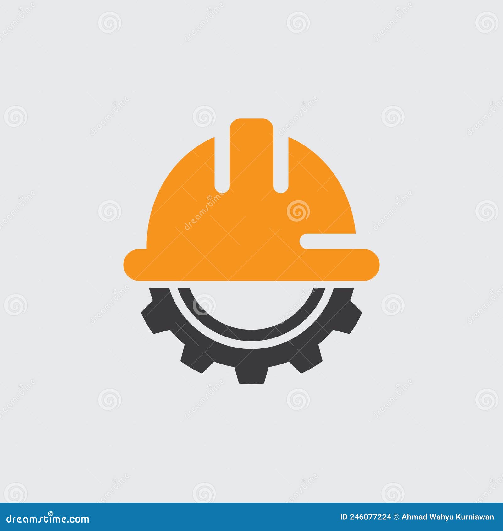 Construction worker hat stock vector. Illustration of hard 246077224