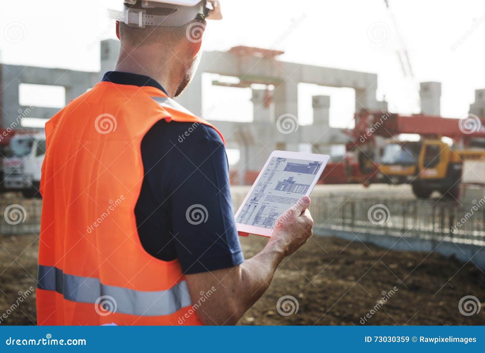 construction worker planning contractor developer concept