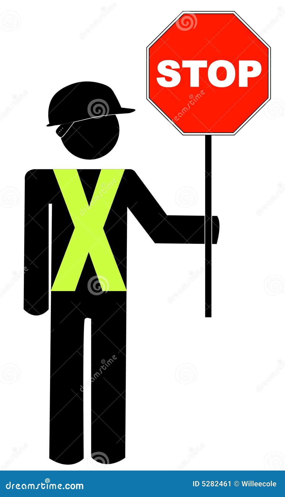 Construction worker sign stock vector. Illustration of street 5282461
