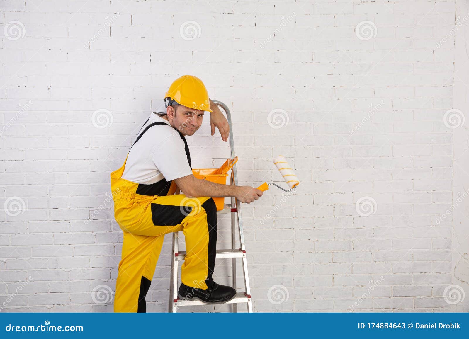 A Professional Painter Compact and Ready To Work at Any Time. Stock