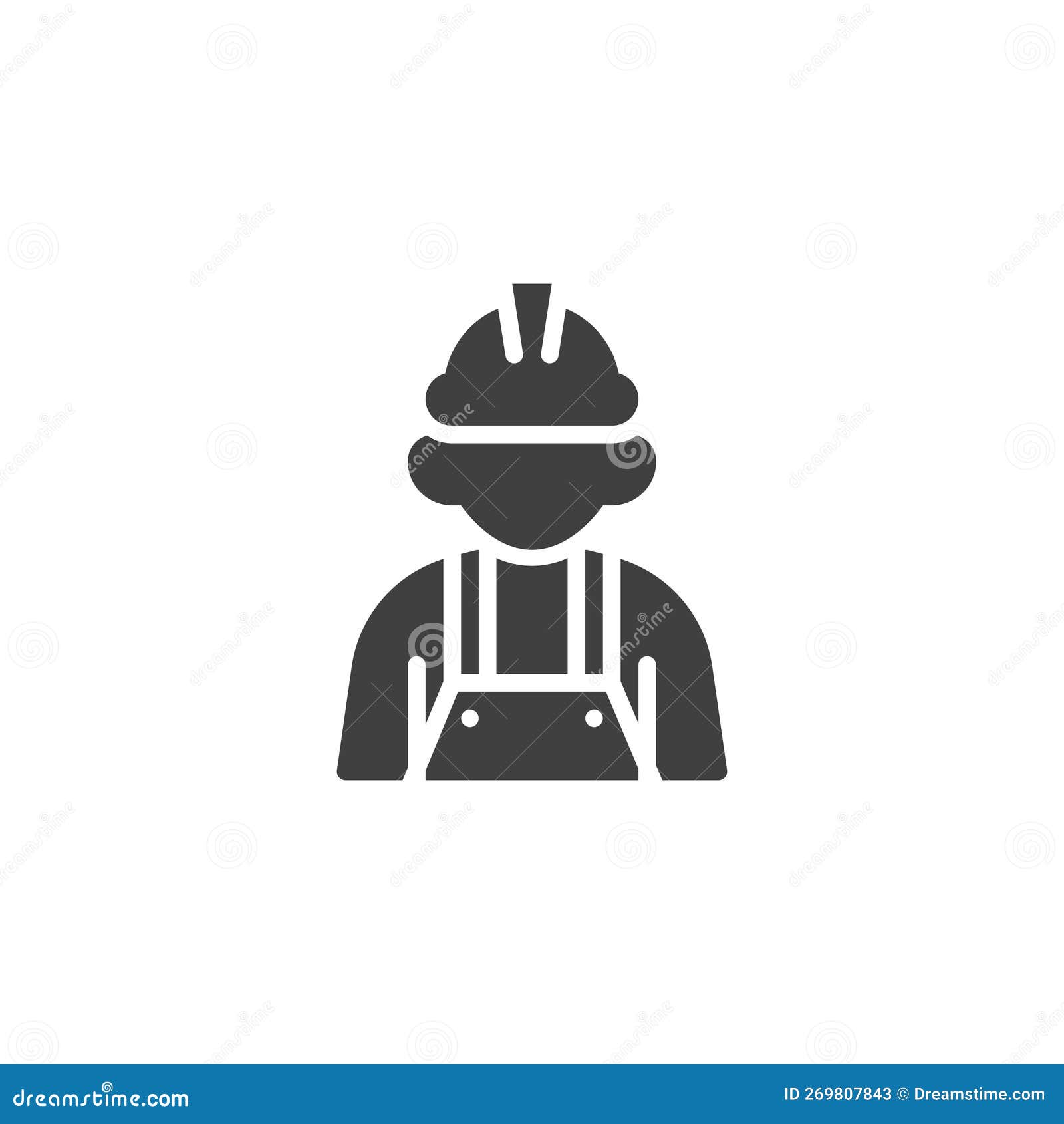 Construction Worker Vector Icon Stock Illustration Illustration of