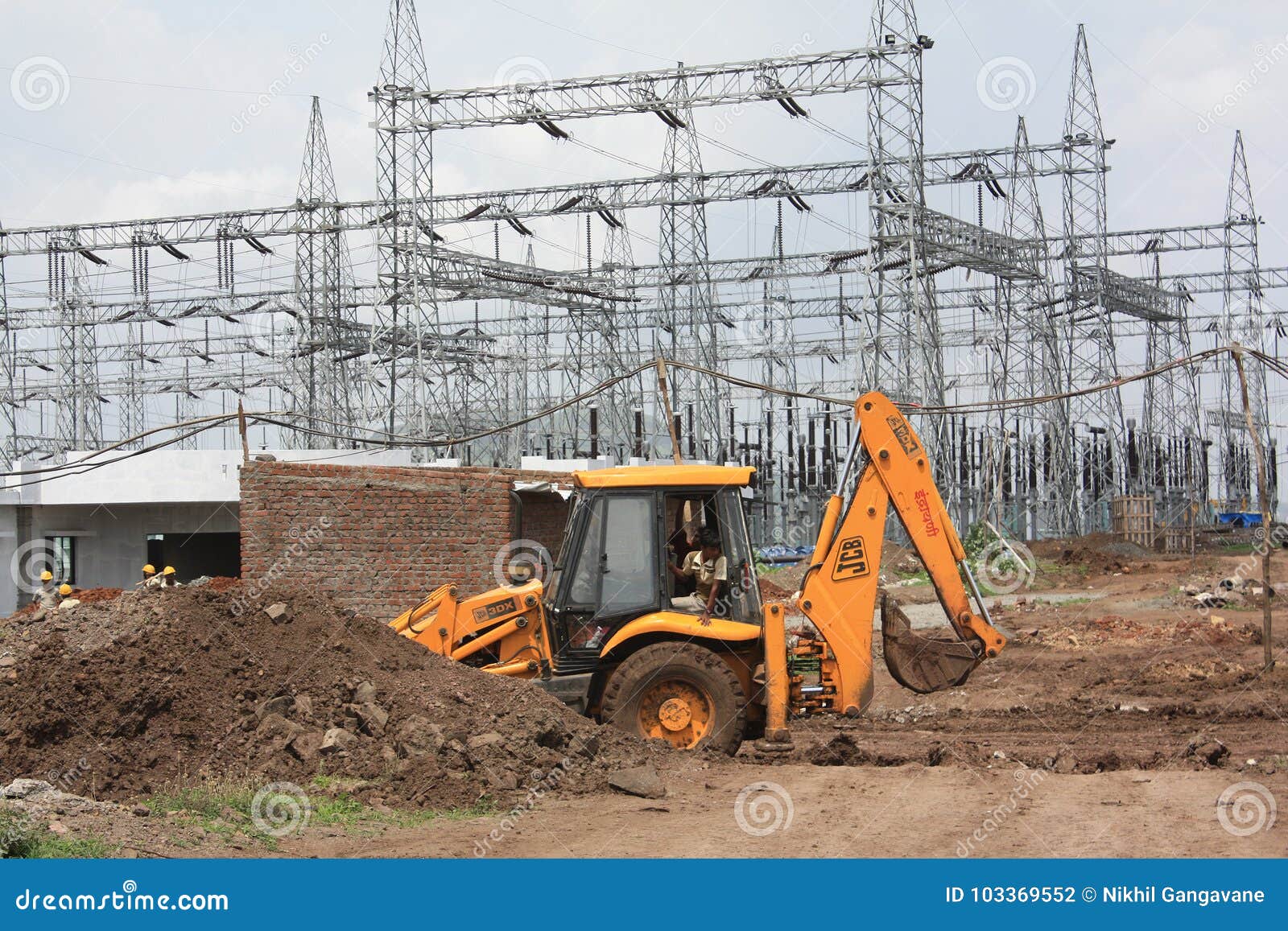 Power PLant Construction editorial photography. Image of digging 103369552