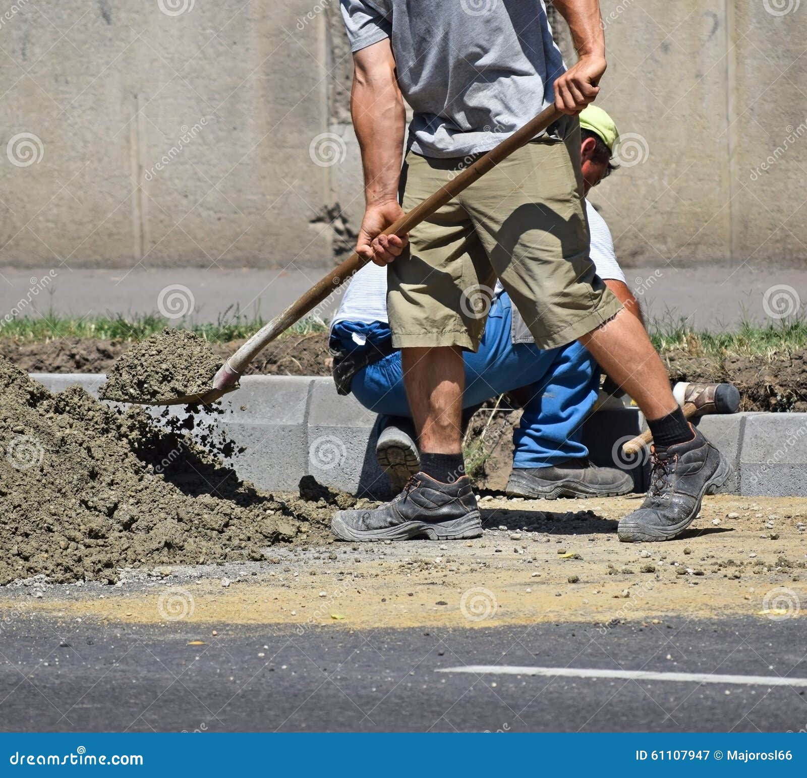 Construction Workers at Work Stock Image Image of issues, adult 61107947