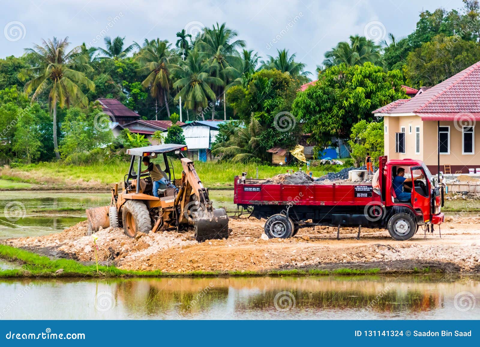 Earthwork and Construction Tractor Editorial Stock Image Image of