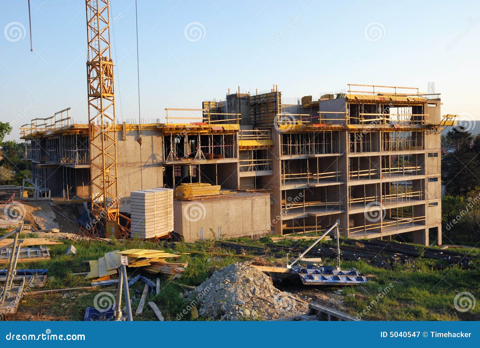 Construction yard stock image. Image of house, unfinished 5040547