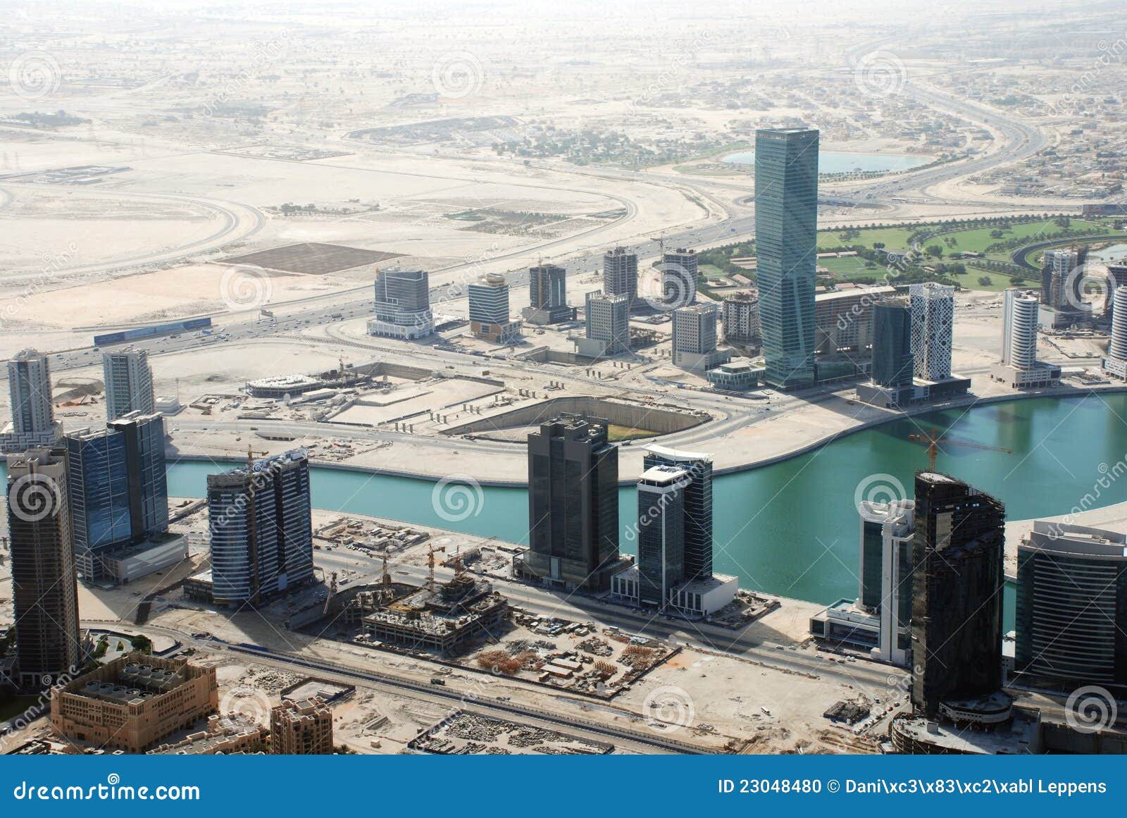 Constructions in Dubai stock photo. Image of city, desert 23048480