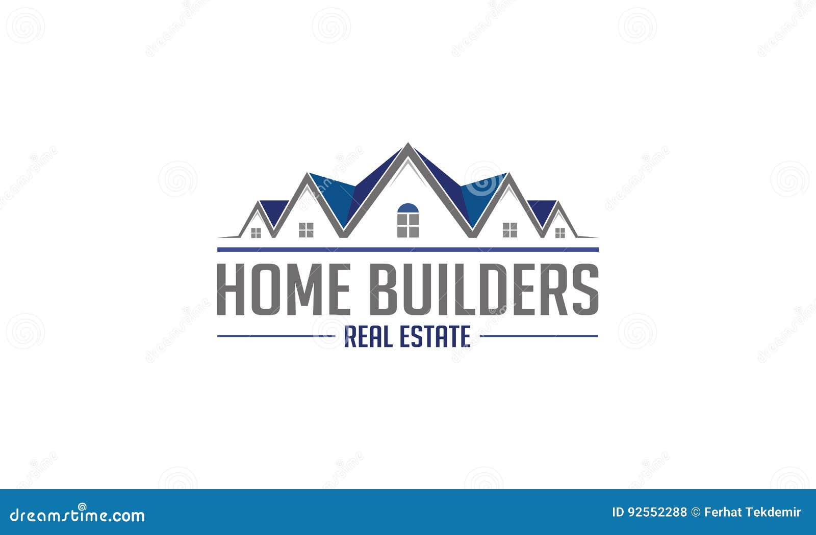 Constructor Logo. Plantilla minimalista y moderna de las propiedades inmobiliarias Trabajo simple y ajustado para adaptarse a sus necesidades