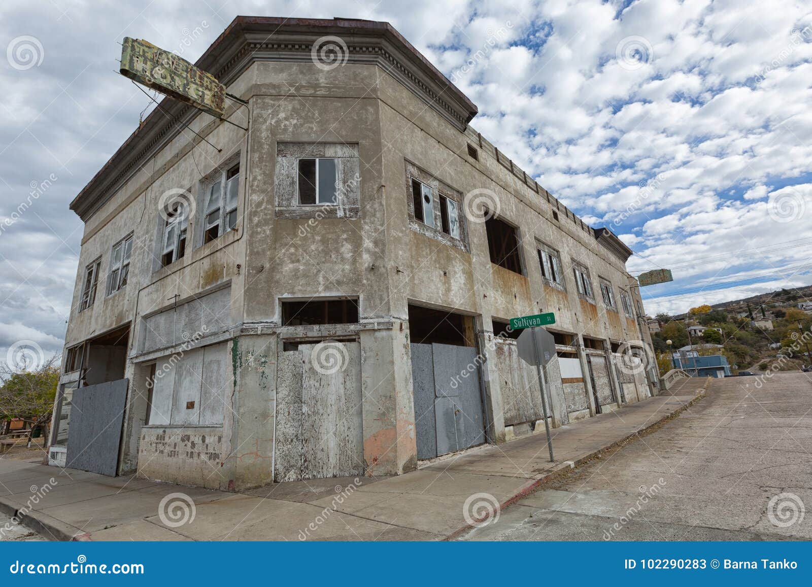 Construção Abandonada Do Hotel Em Miami O Arizona Foto de Stock