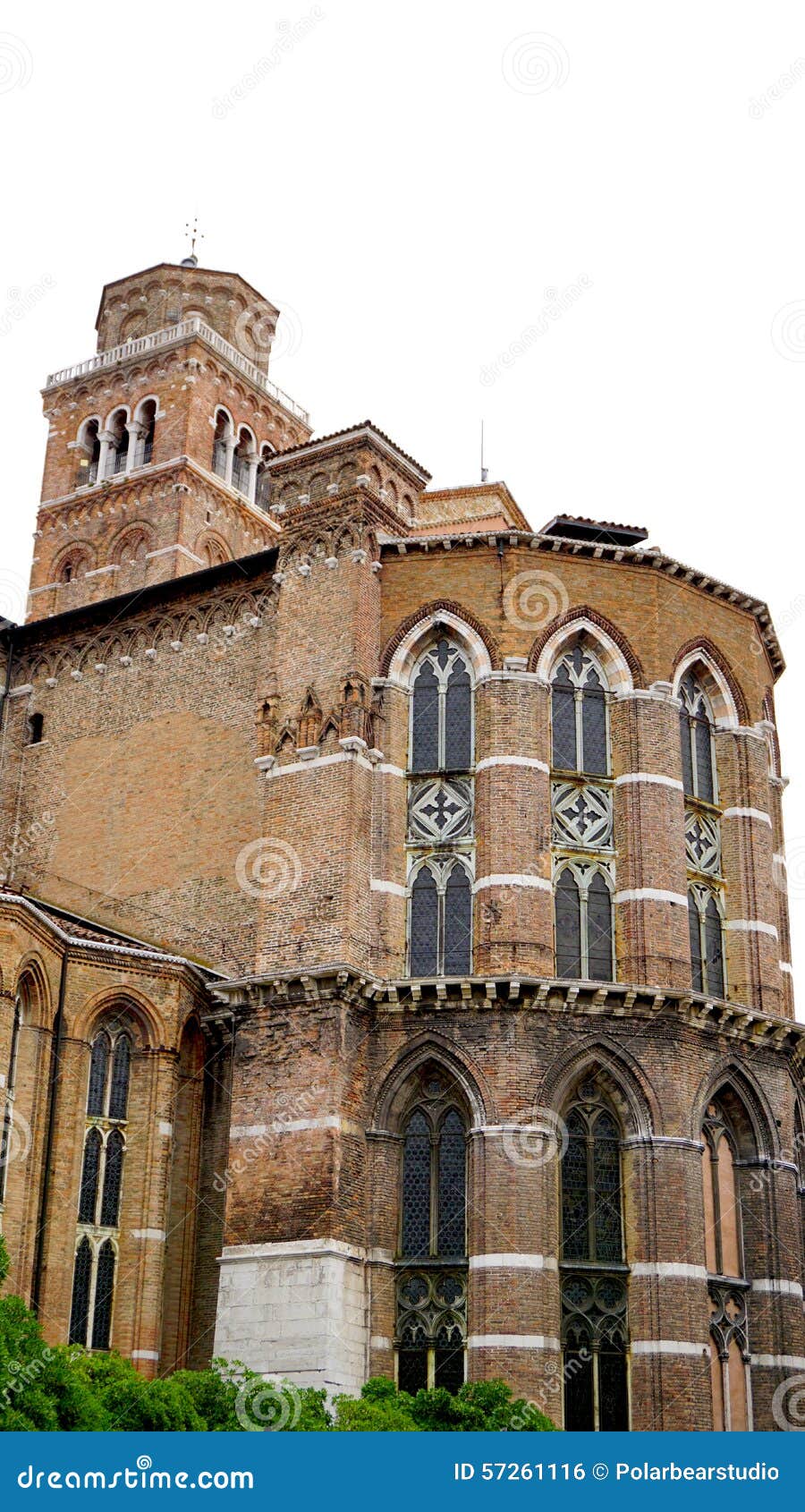Construção antiga de Santa Maria da igreja na cidade velha Veneza da cidade, Itália