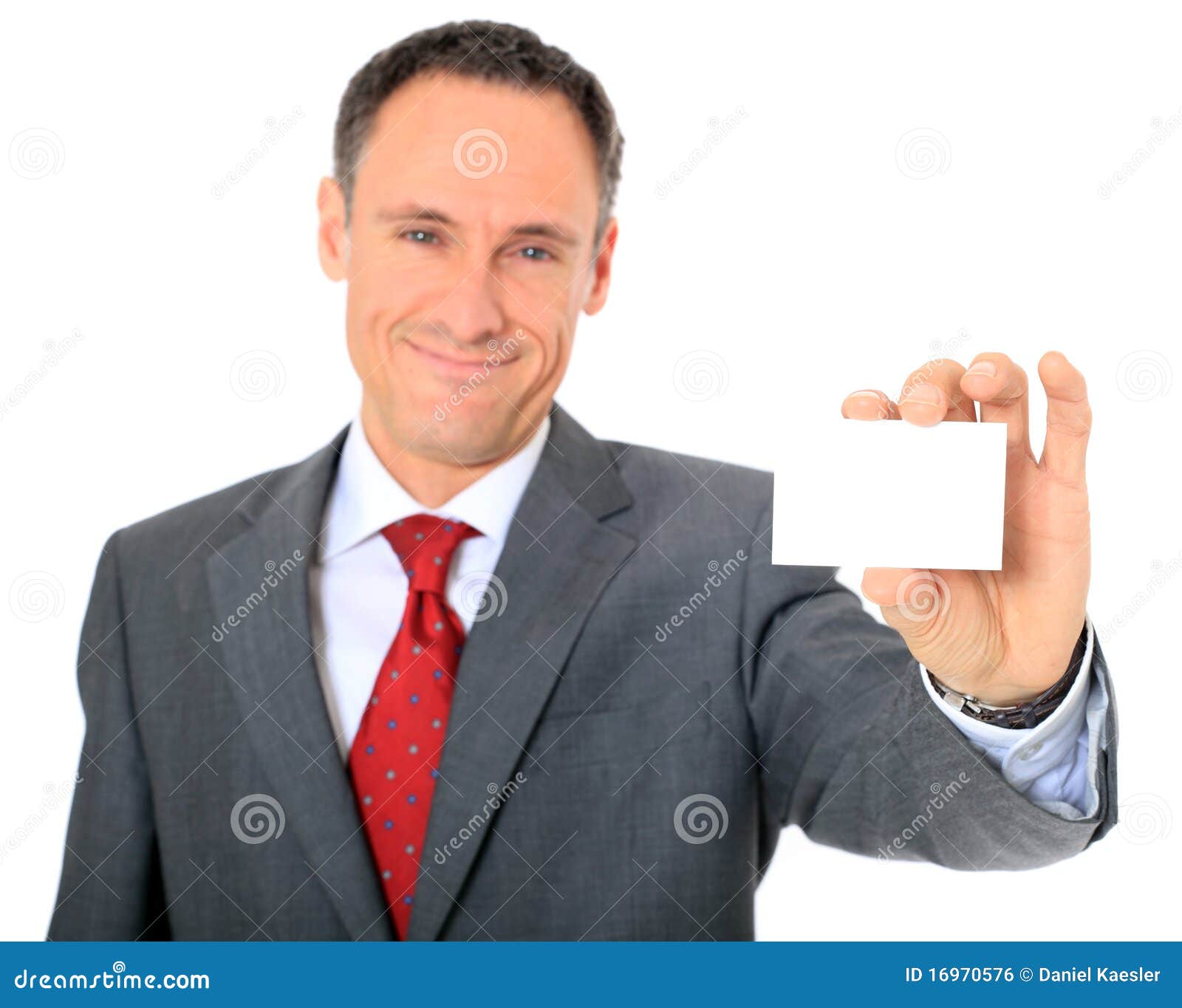 consultant holding business card