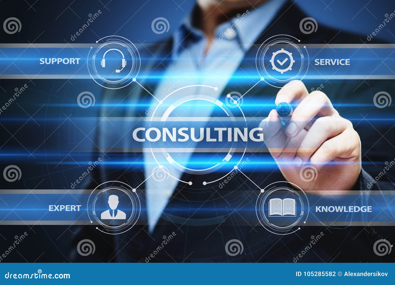 consulting expert advice support service business concept