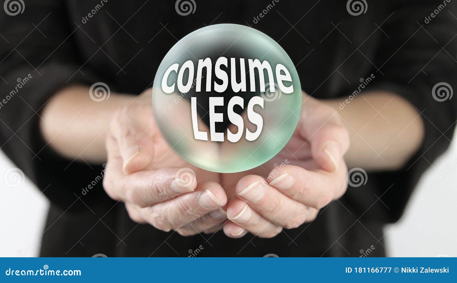 consume less campaign bubble concept