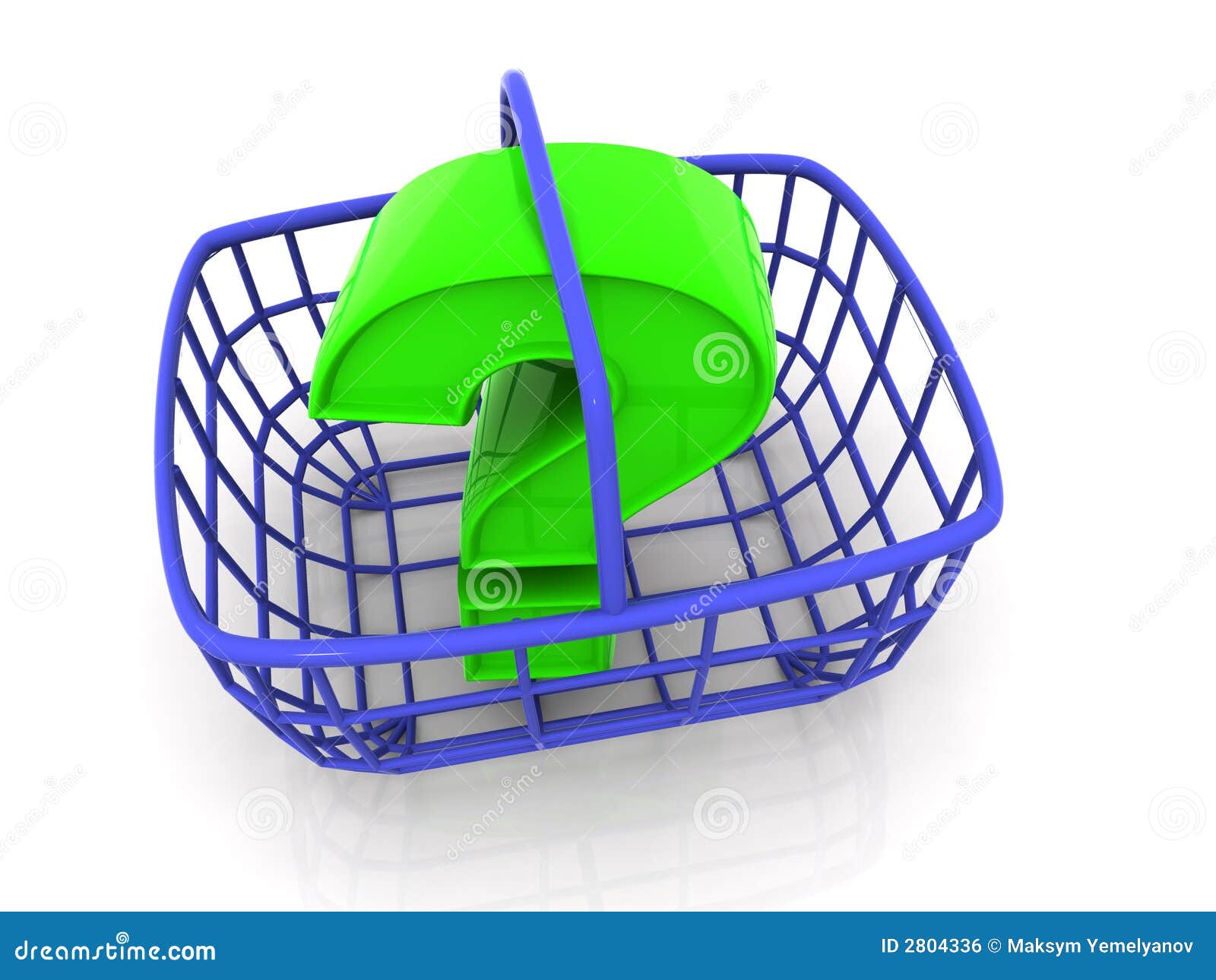 Consumer Basket with Question Stock Illustration Illustration of