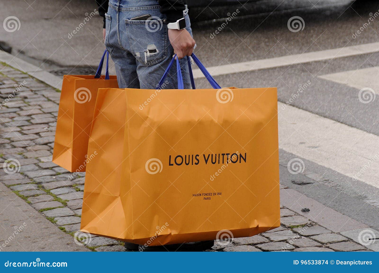 Consumer with Louis Vuitton Shopping Bags Editorial Stock Image - Image of  editorial, koebenhavn: 96533874