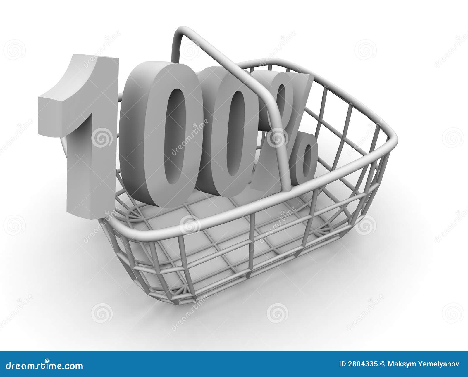 Consumer's Basket With Percent Picture. Image 2804335