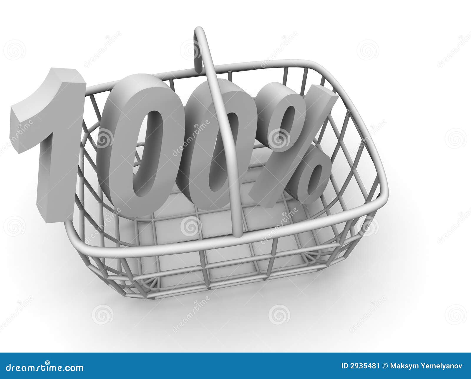 Consumer's Basket With Percent Picture. Image 2935481