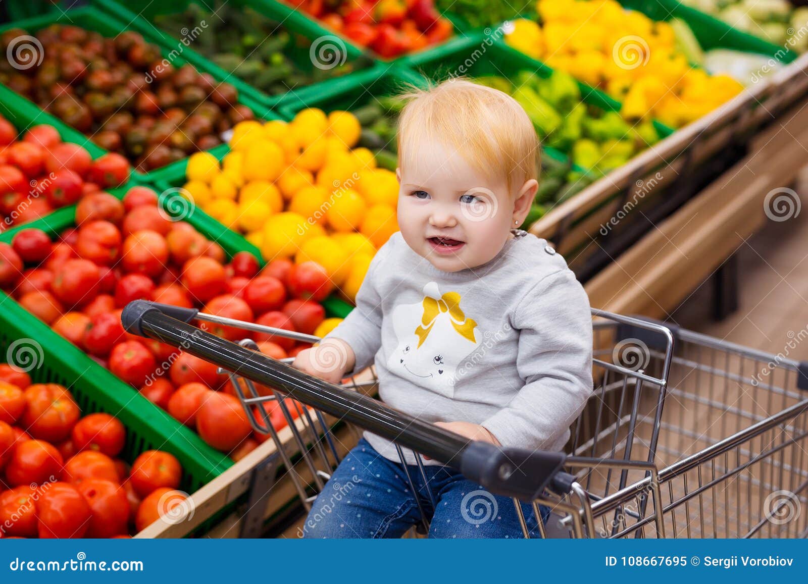 baby in cart