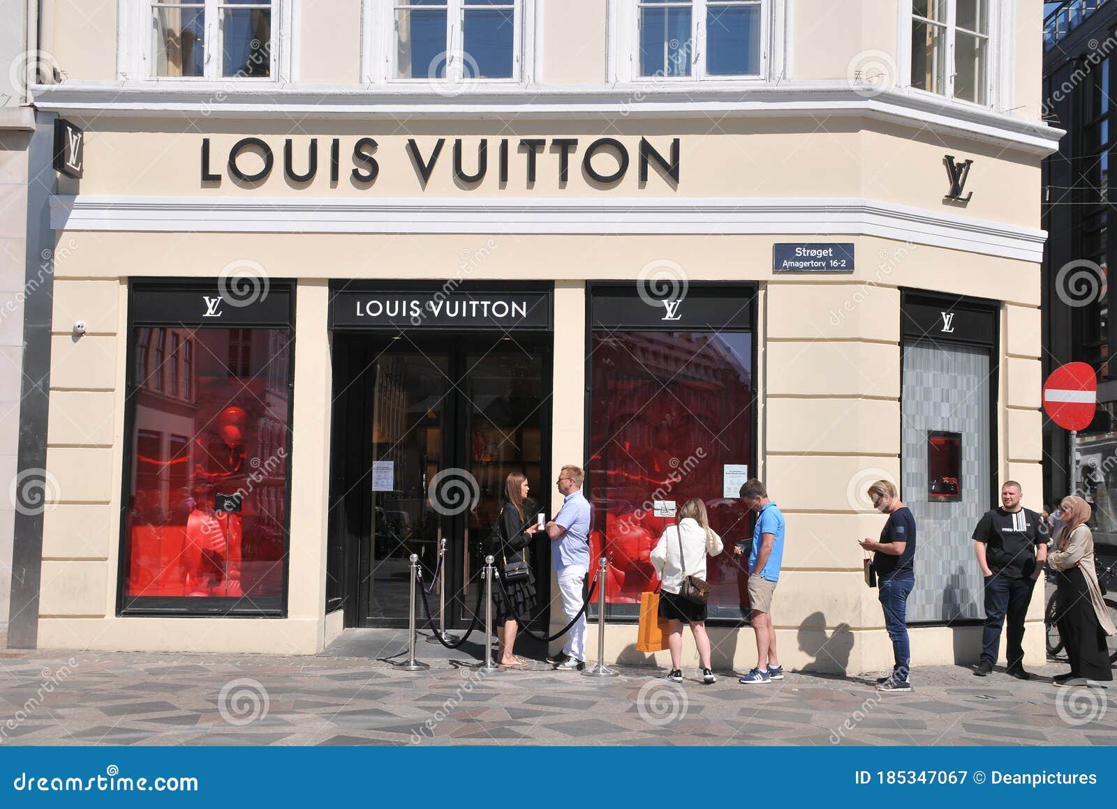 Exterior Louis Vuitton Store On Stroget Editorial Stock Photo - Stock Image