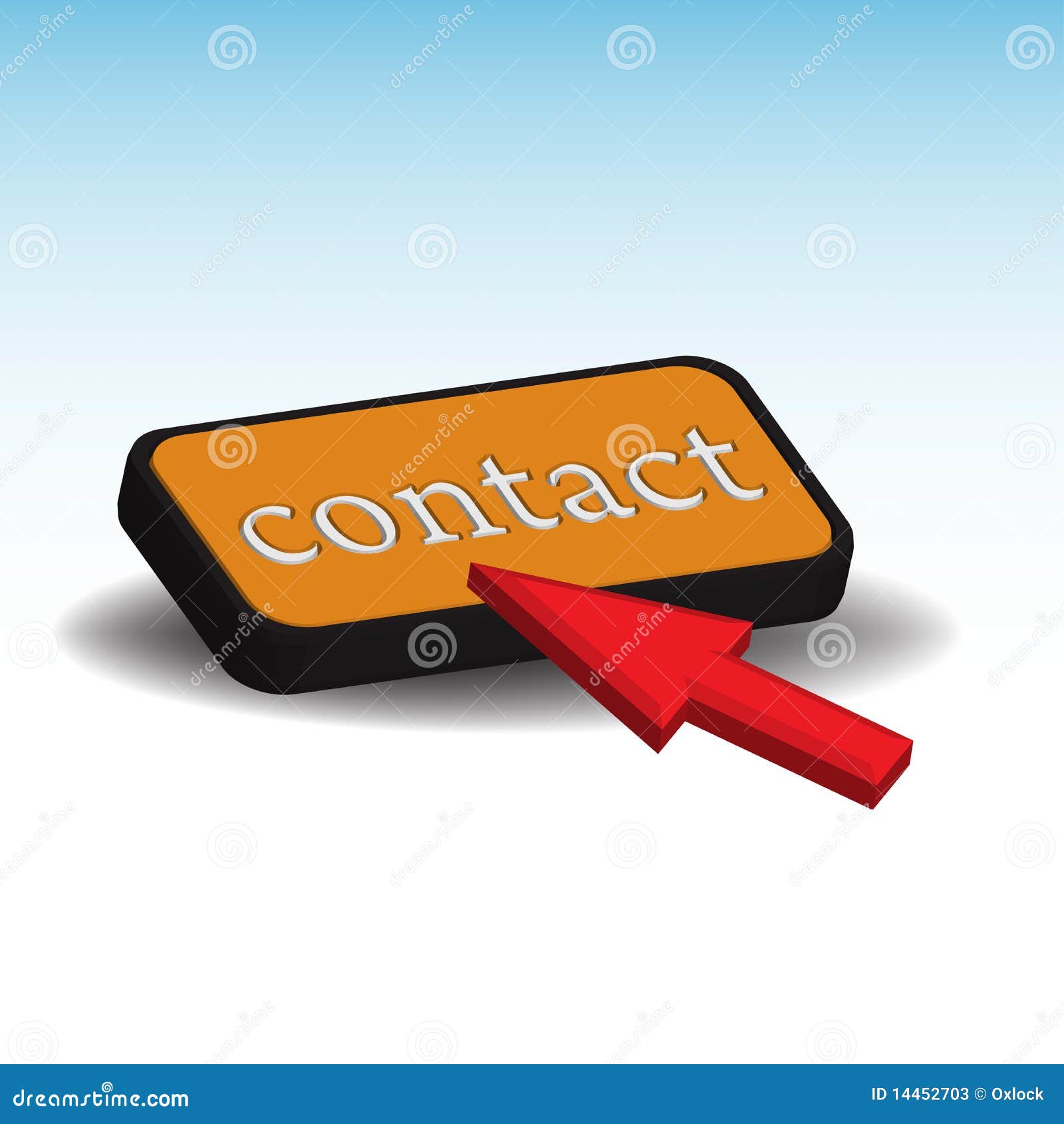 Orange Contact Us Icons Graphic Concept RoyaltyFree Cartoon
