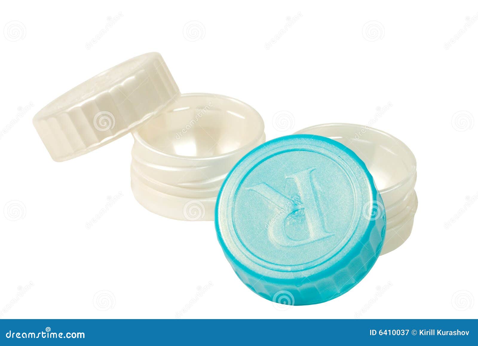 Contact lens containers stock image. Image of hygiene 6410037