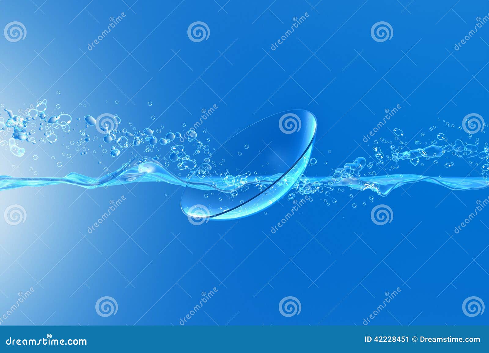 Contact Lens with splash stock illustration. Illustration of