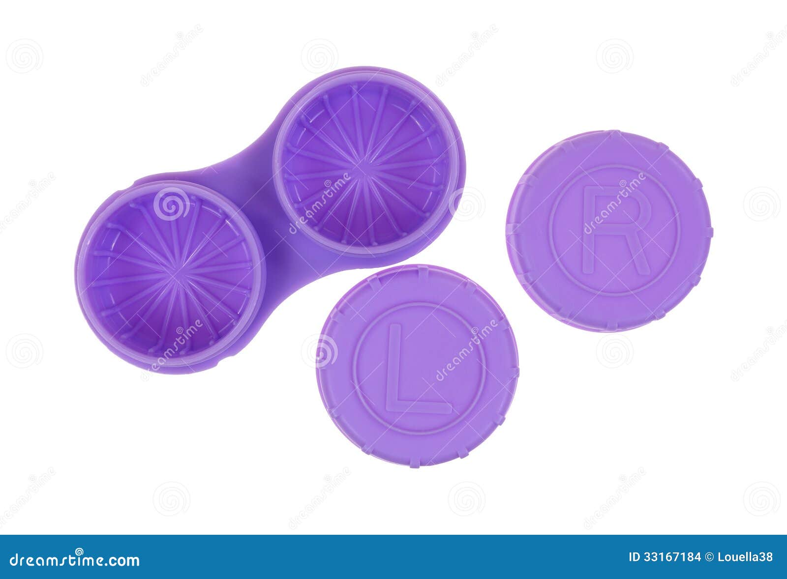 Contact Lense Case Open Covers Stock Photo Image of background, view