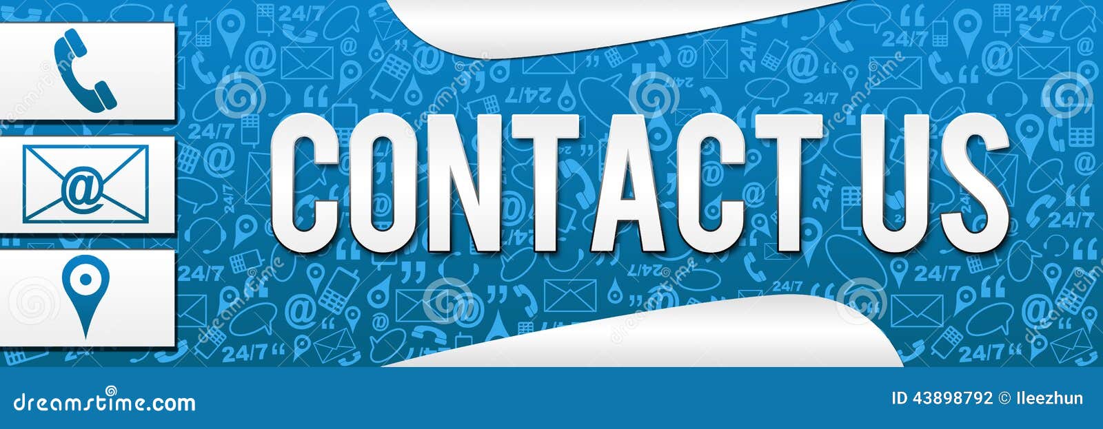 Contact Us Banner Texture Stock Illustration - Image: 43898792