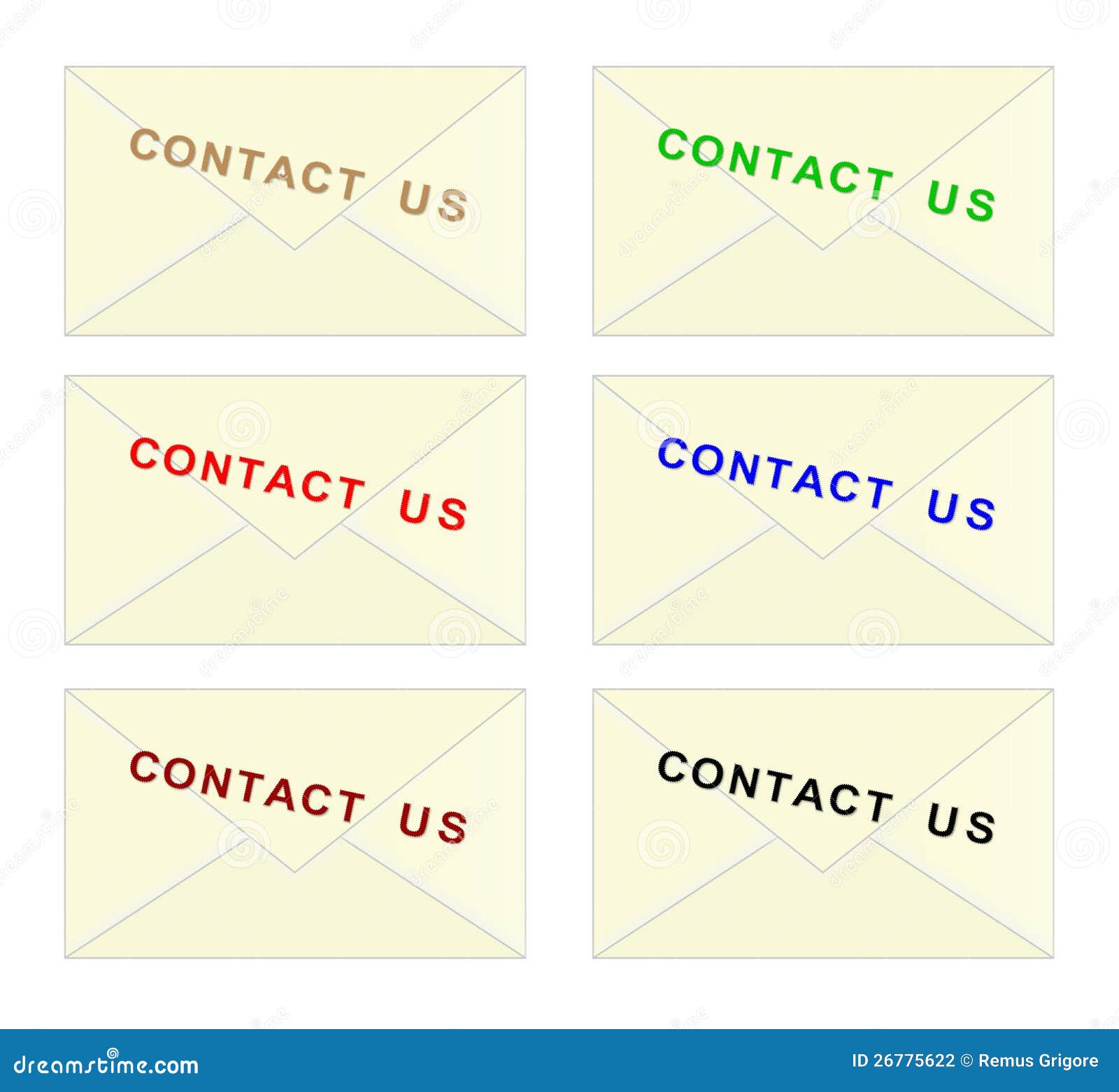 Contact Us Envelope Cdr Format Stock Vector Illustration of