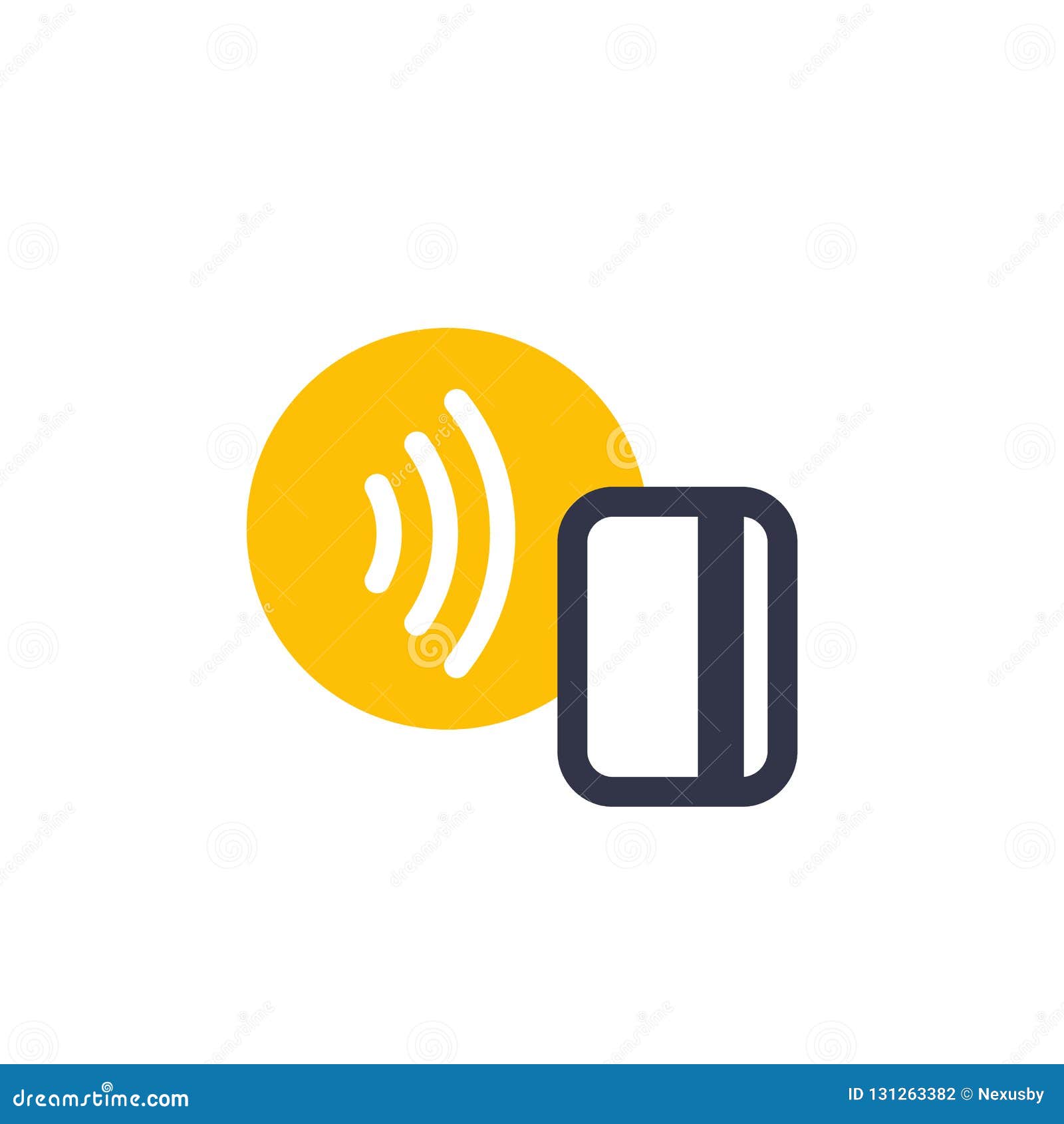 contactless payment with nfc card icon stock vector