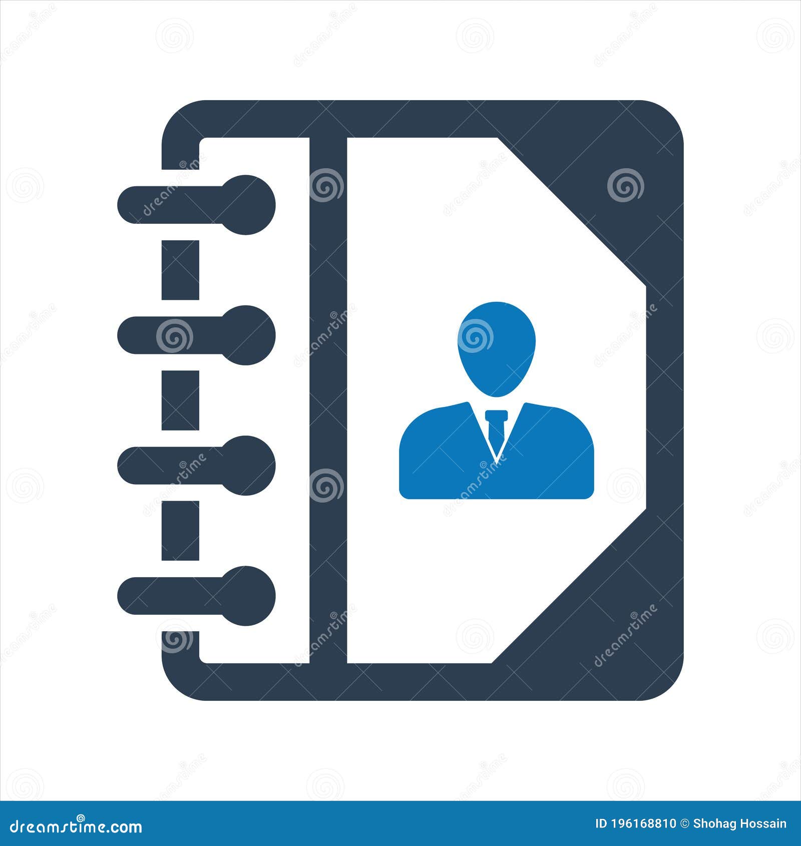 Contacts Address Book Icon. Contact Book Icon Stock Vector