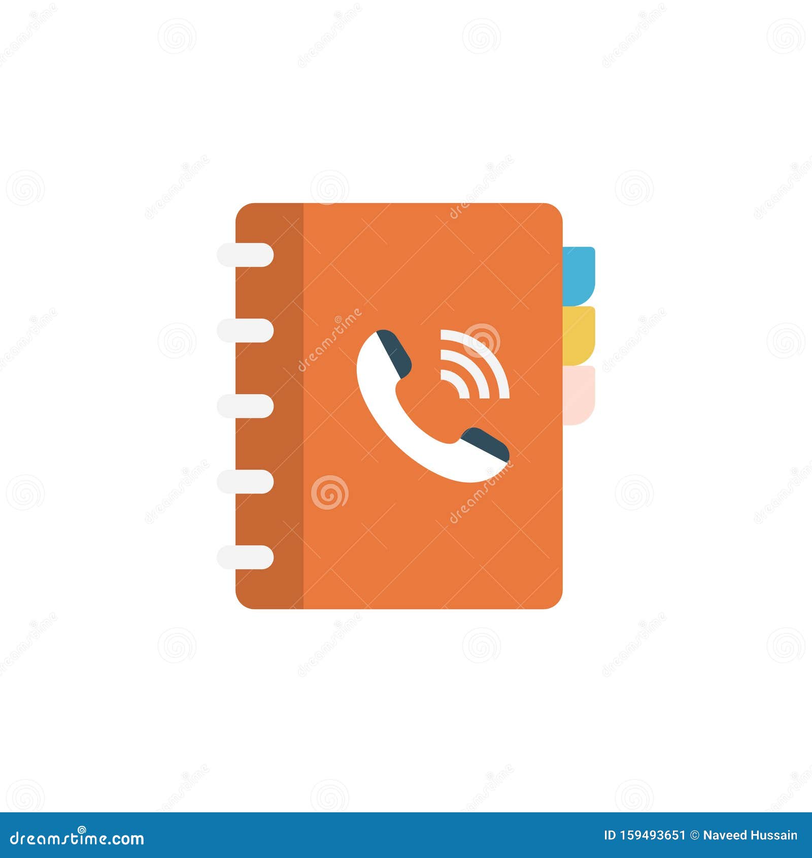 contacts book  flat icon