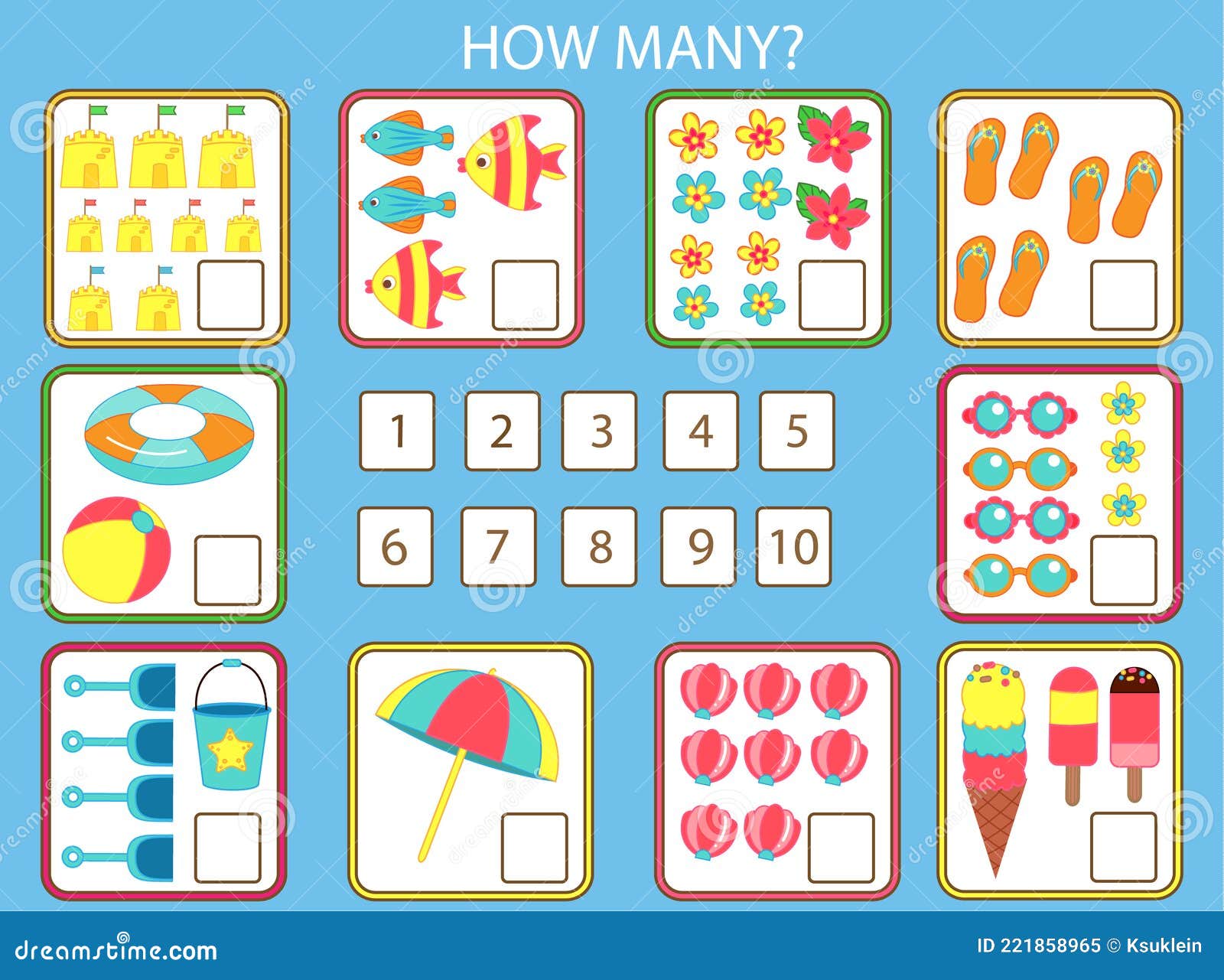 Conjunto Jogos Matemáticos Matemática Jogo Educativo Para Crianças Tarefa  Contagem imagem vetorial de ek_tim© 393772670