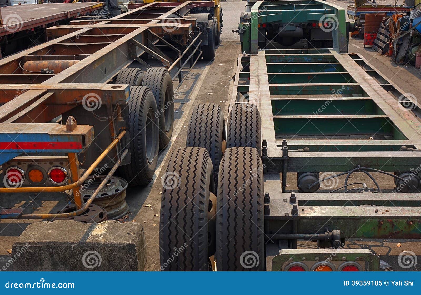 Container Chassis Trailer stock image. Image of truck 39359185