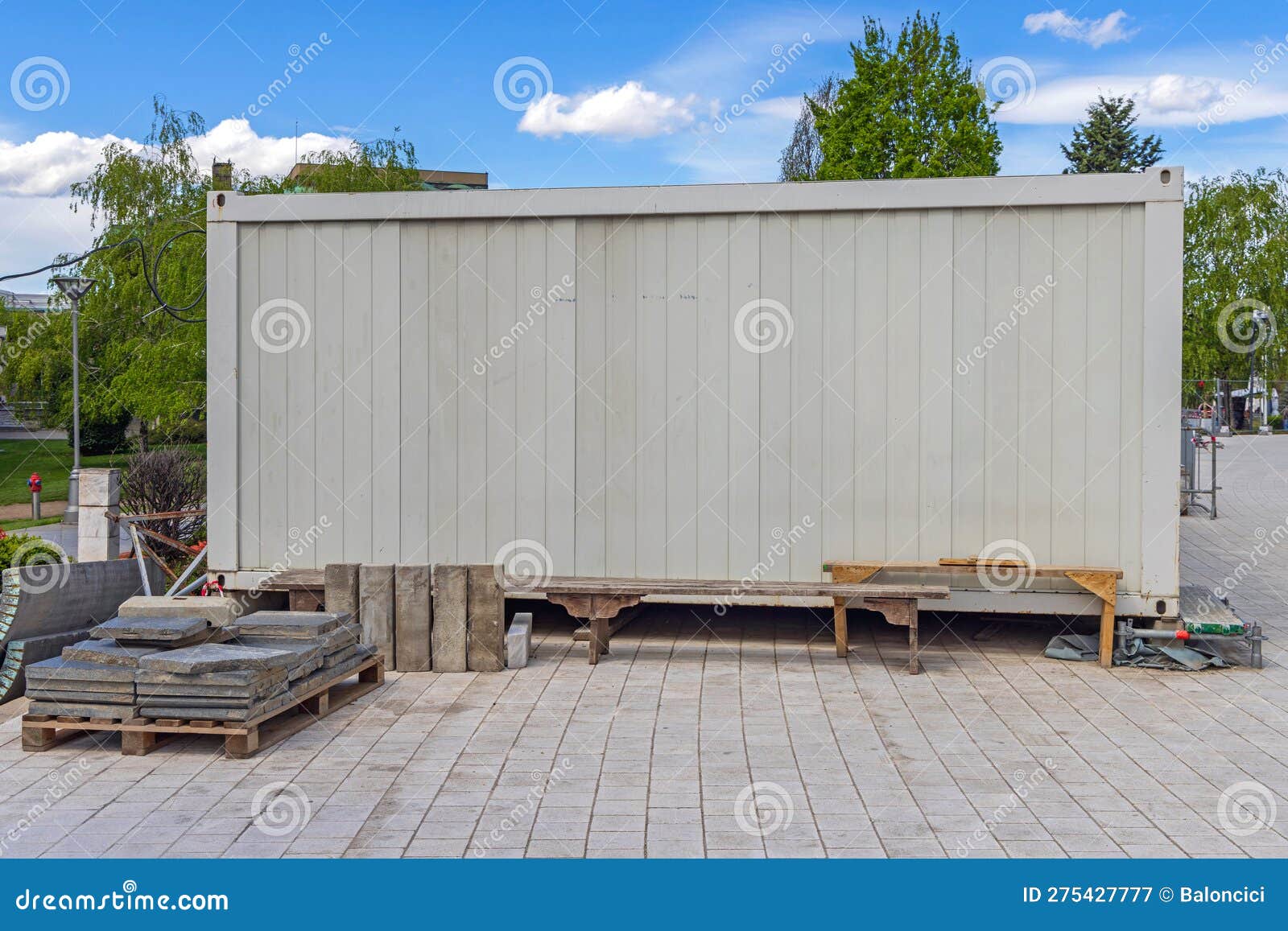 Container Construction Site Stock Image Image of balkans, cargo