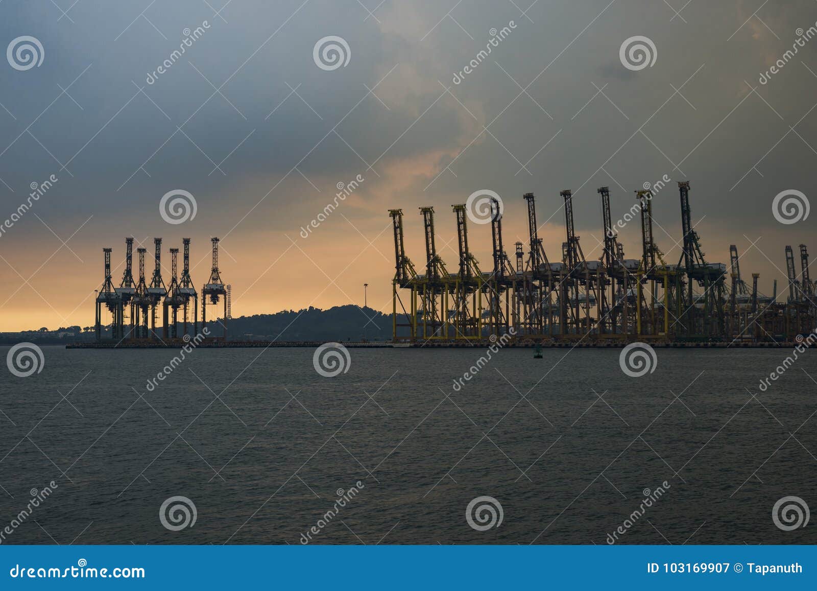 container crane at tanjong pagar loading dock, singapore