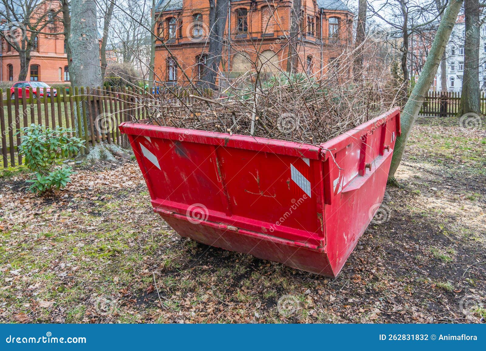 Container with Garden Waste in Autumn Stock Photo Image of gardening