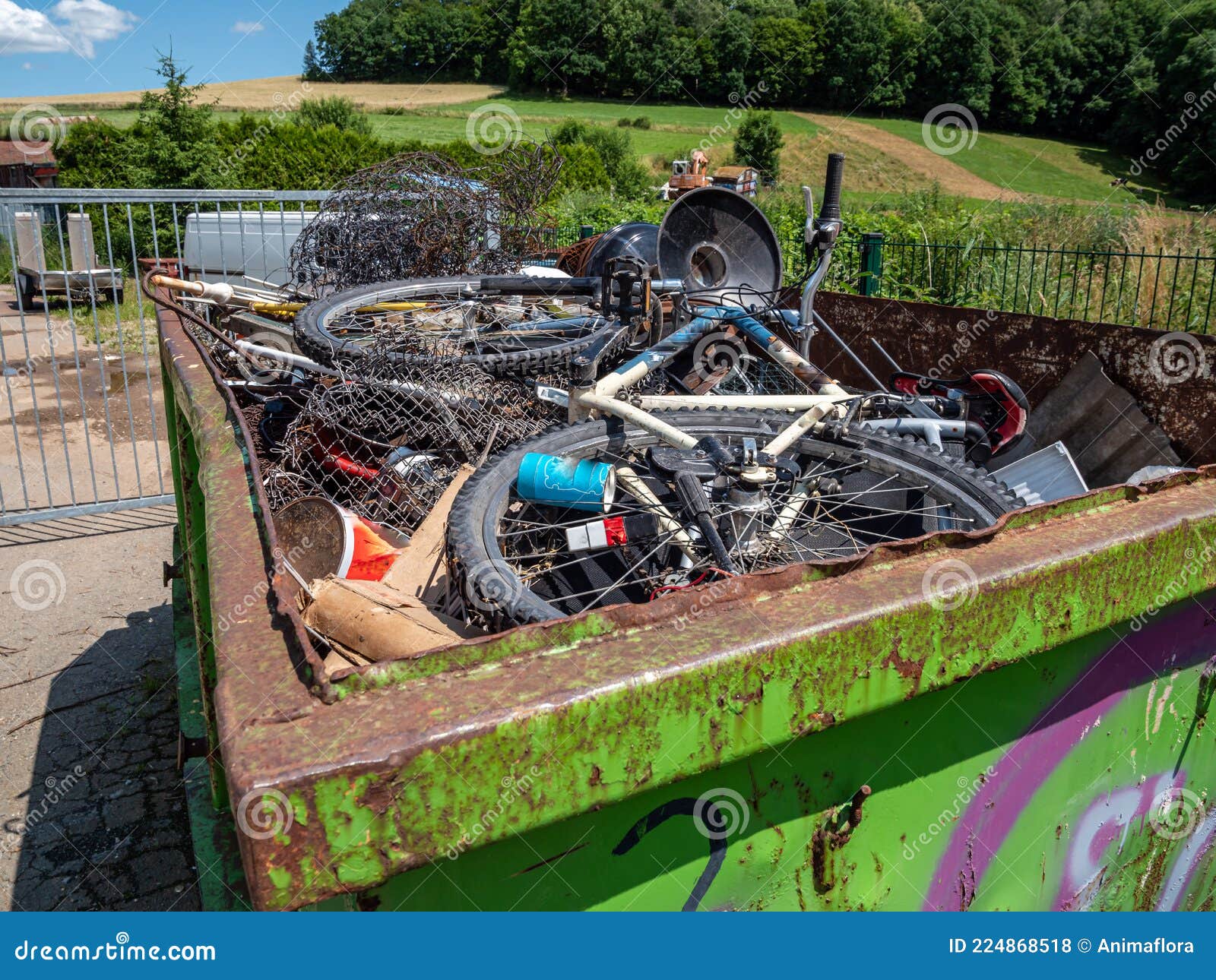 Container with Scrap Metal for Recycling Stock Photo Image of purchase, metal 224868518