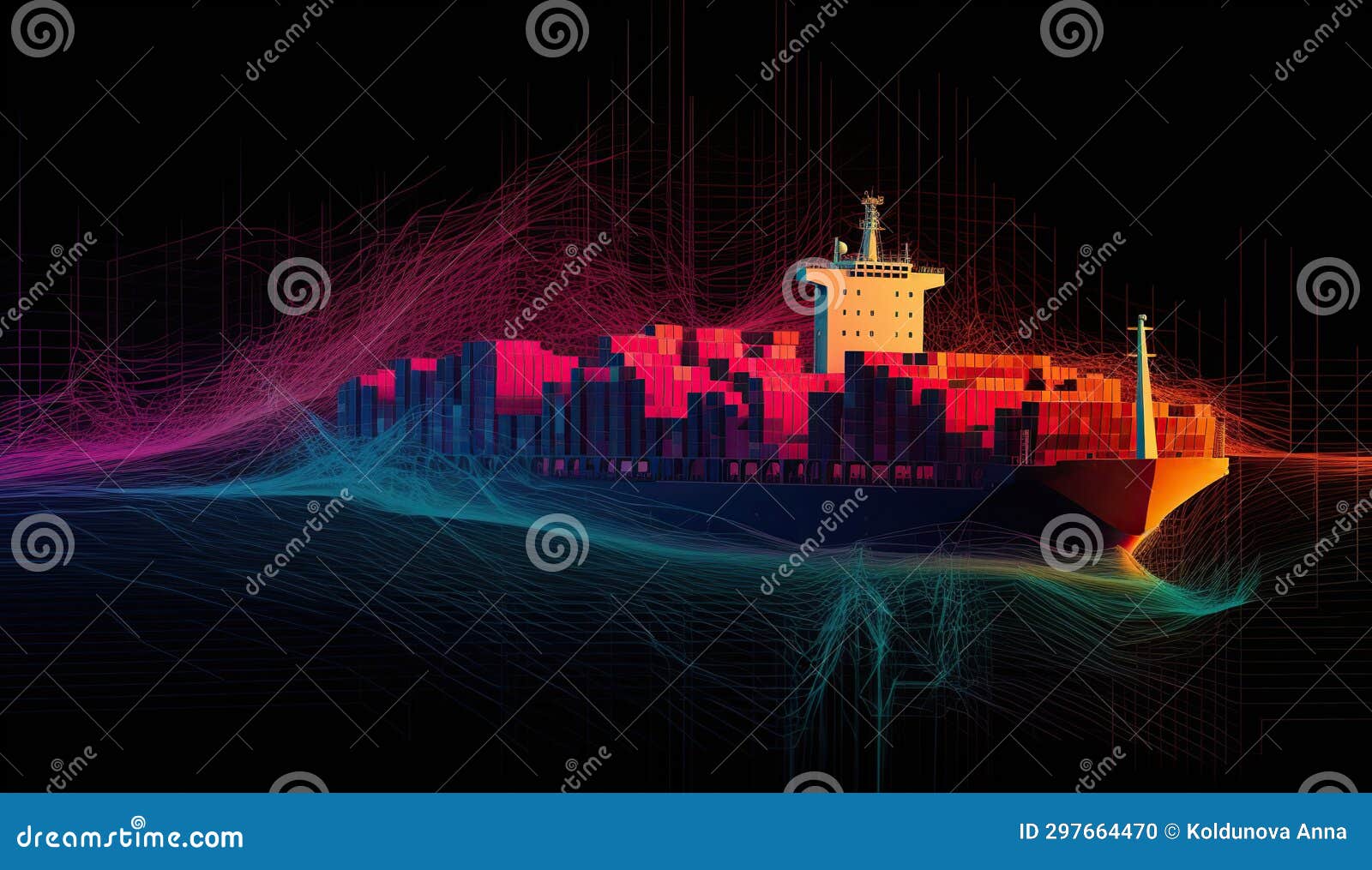 A Container Ship is in the Ocean, Concept of Maritime Commerce Stock Photo Image of trade