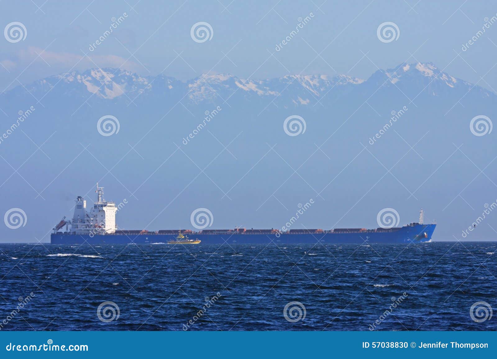 Container Ship stock photo. Image of victoria, mountains 57038830