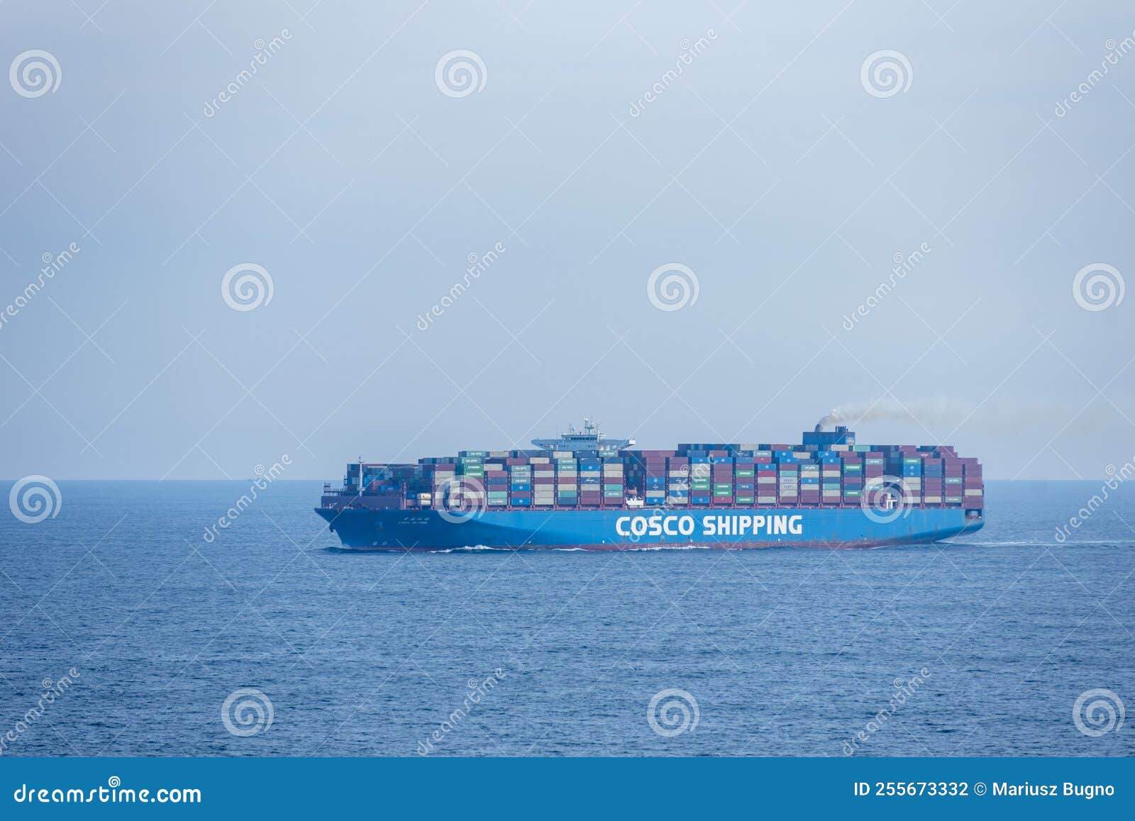 Container Ship Sailing through the Calm Sea. Editorial Photography Image of industrial