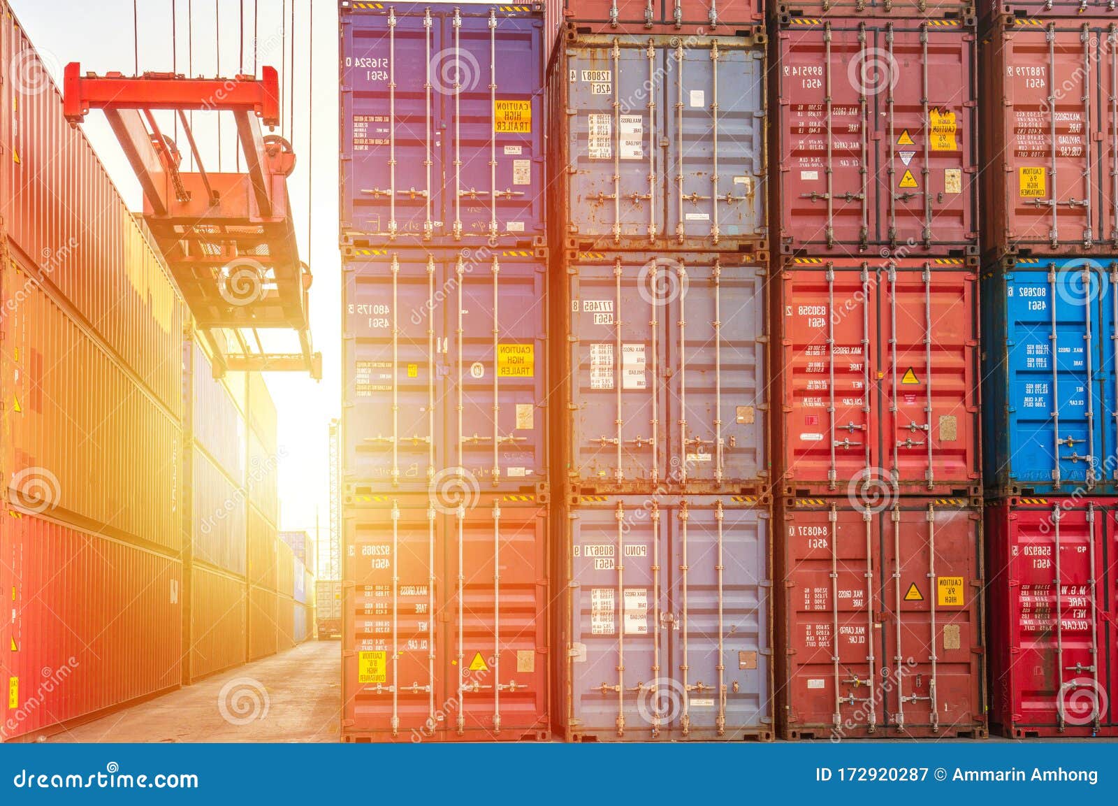 Containers Box Import Export,logistic Concept Stock Image Image of