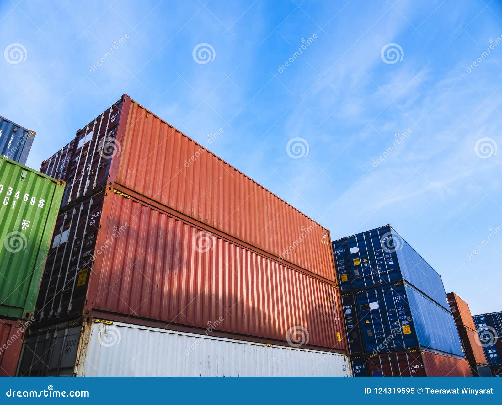 Containers Cargo Shipping Logistic Freight Warehouse Transport Business
