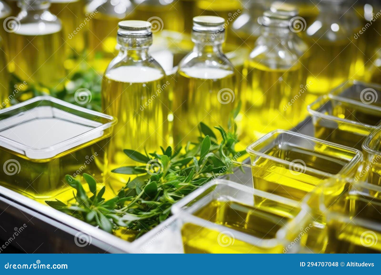Containers Filled with Freshly Pressed Olive Oil Stock Photo Image of