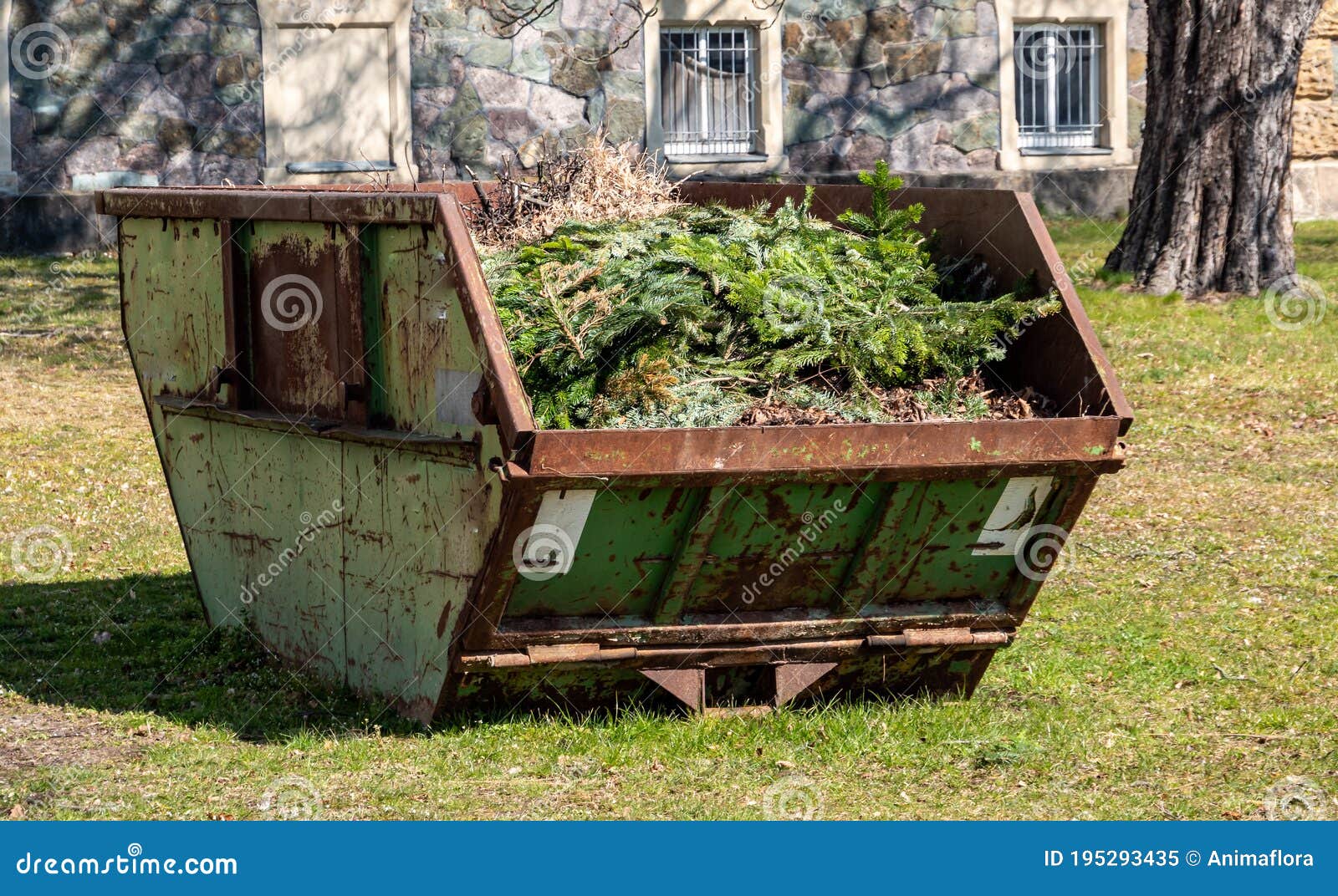 Containers of Green Waste Horticulture Stock Image Image of green