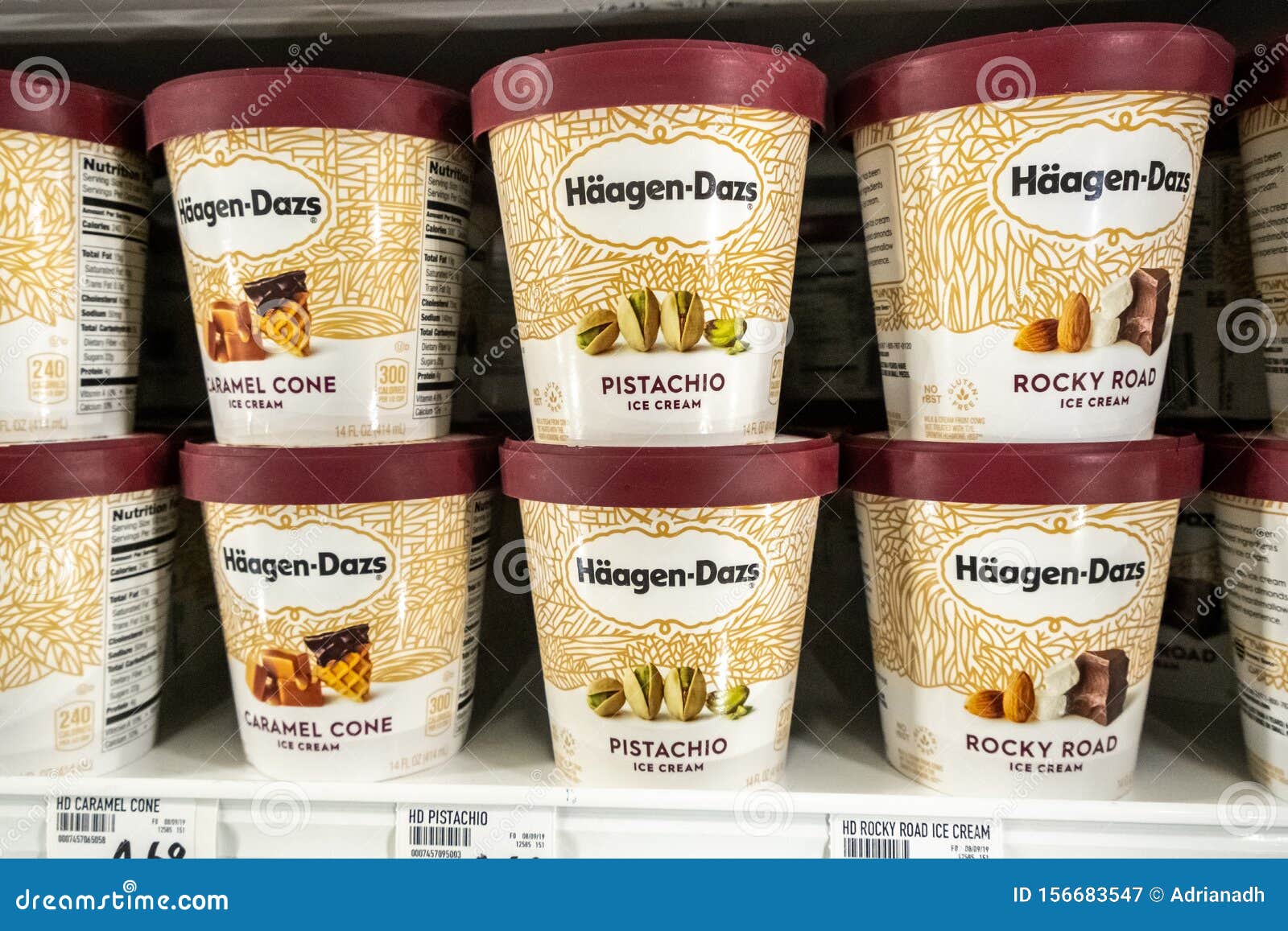 herhaling Protestant Vakantie Containersof Assorted Haagen Dazs Brand Ice Cream Flavors Editorial  Photography - Image of rocky, editorial: 156683547