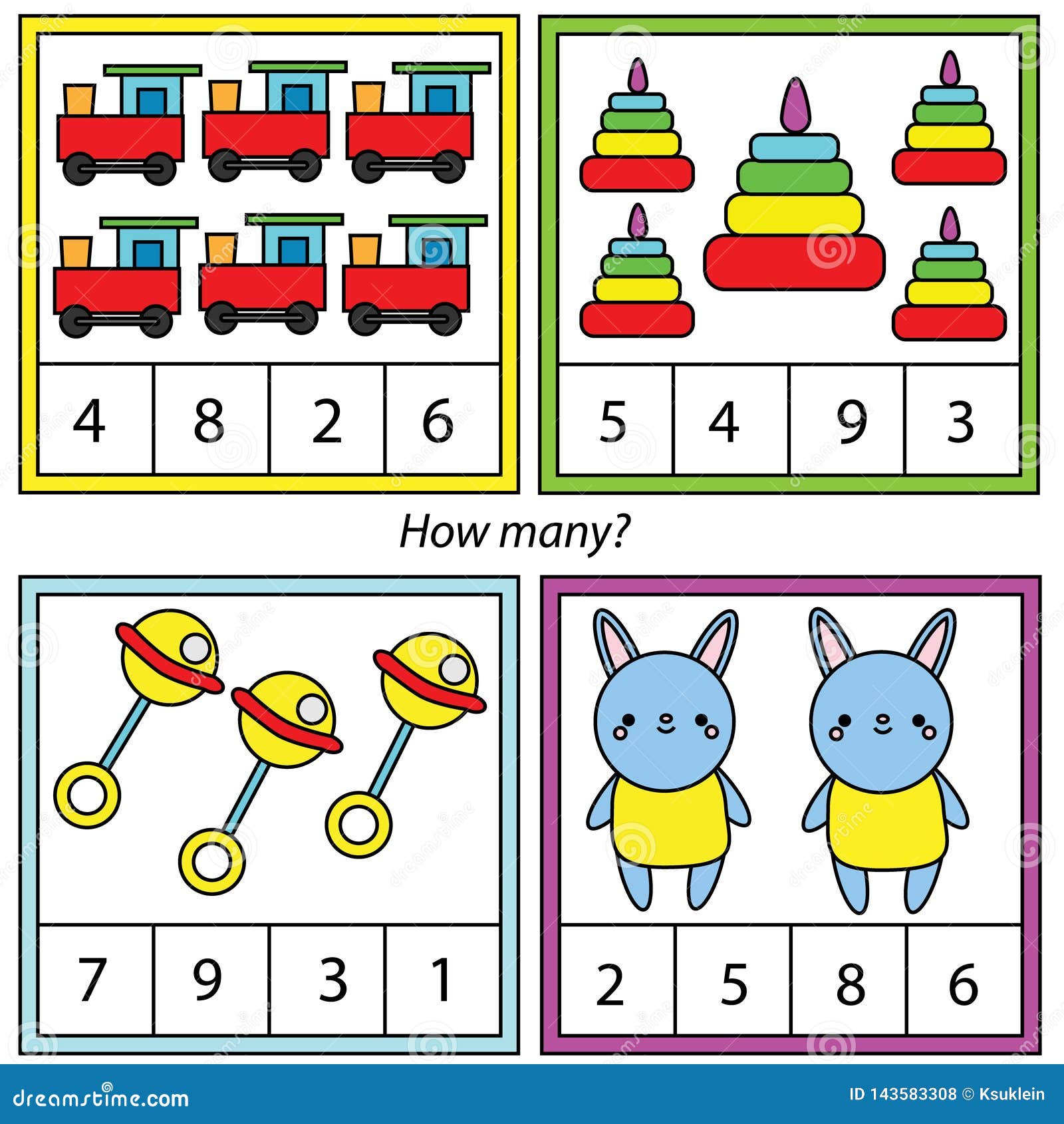 Conjunto Jogos Matemáticos Matemática Jogo Educativo Para Crianças Tarefa  Contagem vetor(es) de stock de ©ek_tim 393772670